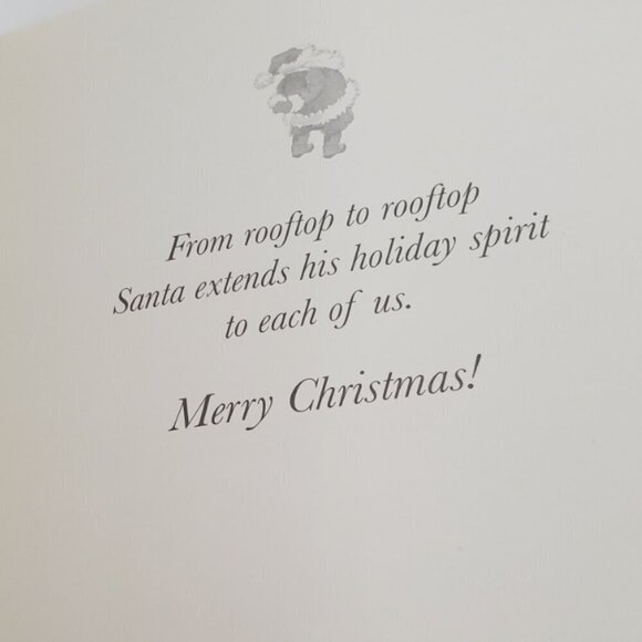 Lot of 7 Paper Magic Group Glitter Santa on Roof Holiday Cards and Envelopes - Picture 3 of 5